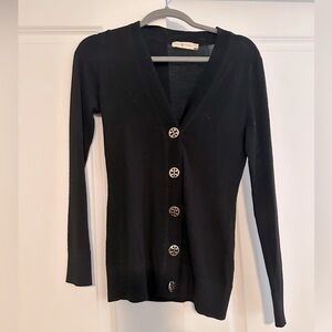 Tory Burch Classic Cardigan - black - xs